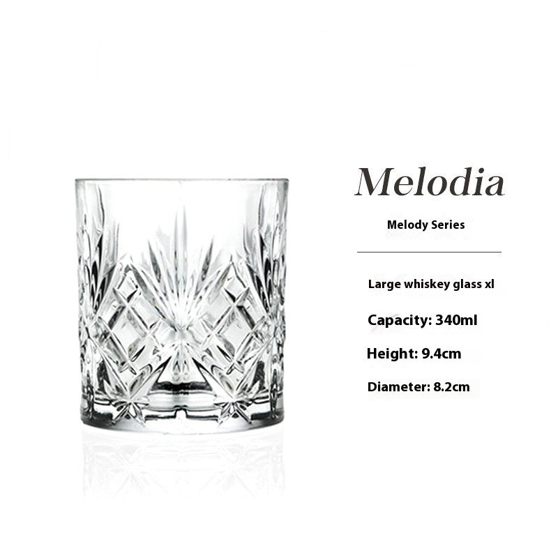Crystal Glass Drinking Cup Elegant Durable Clear Beverage Glassware