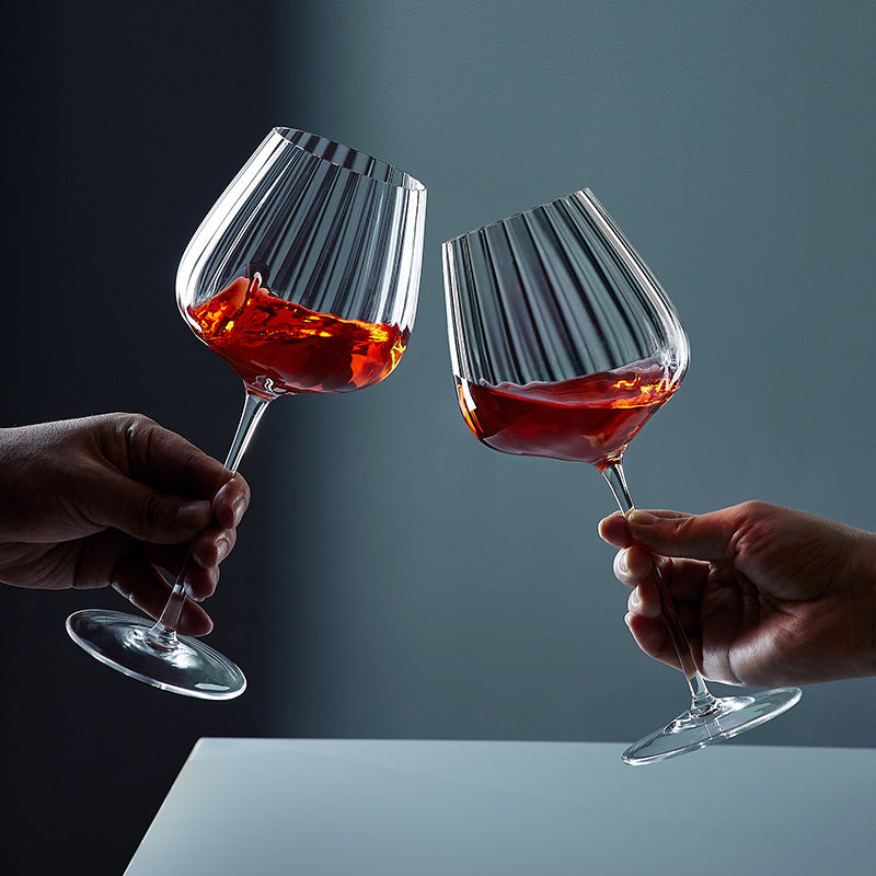 Rainbow Burgundy Crystal Wine Glass