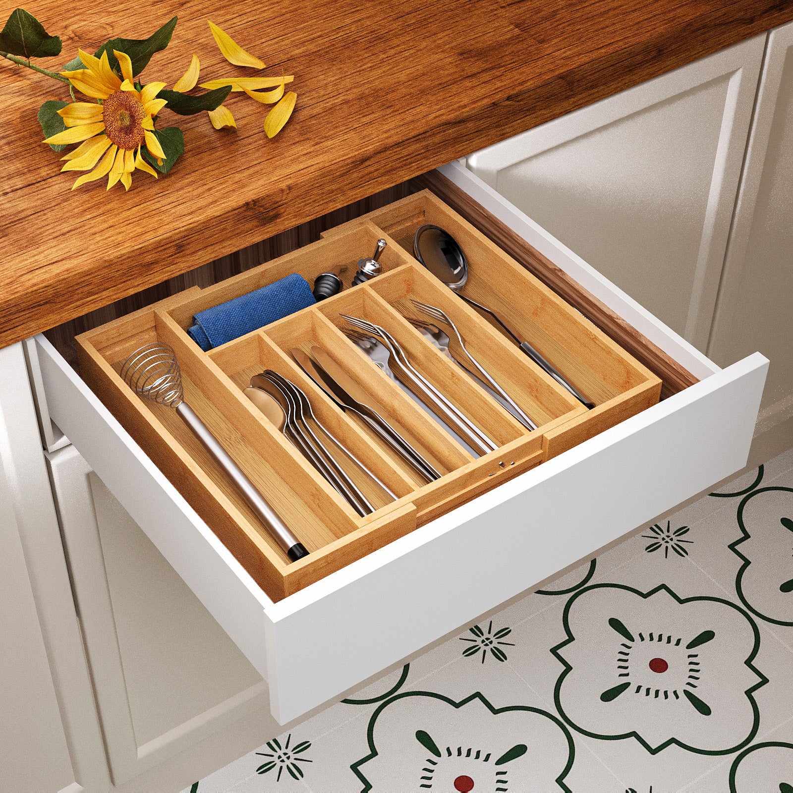 Pull-Out Retractable Kitchen and Bedside Utensil Organizer