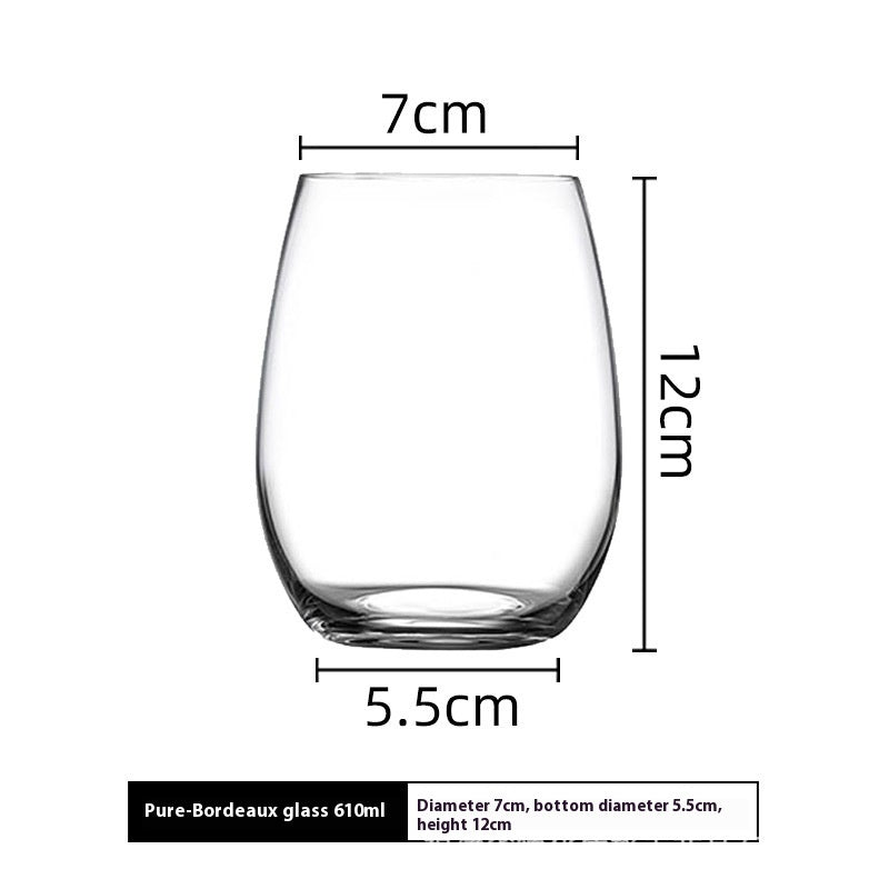 Lead-Free Crystal Whisky Tumbler Heavy-Duty Household Drinking Glass