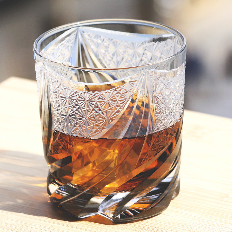 Hand-Carved Crystal Wine Glass For Home Use
