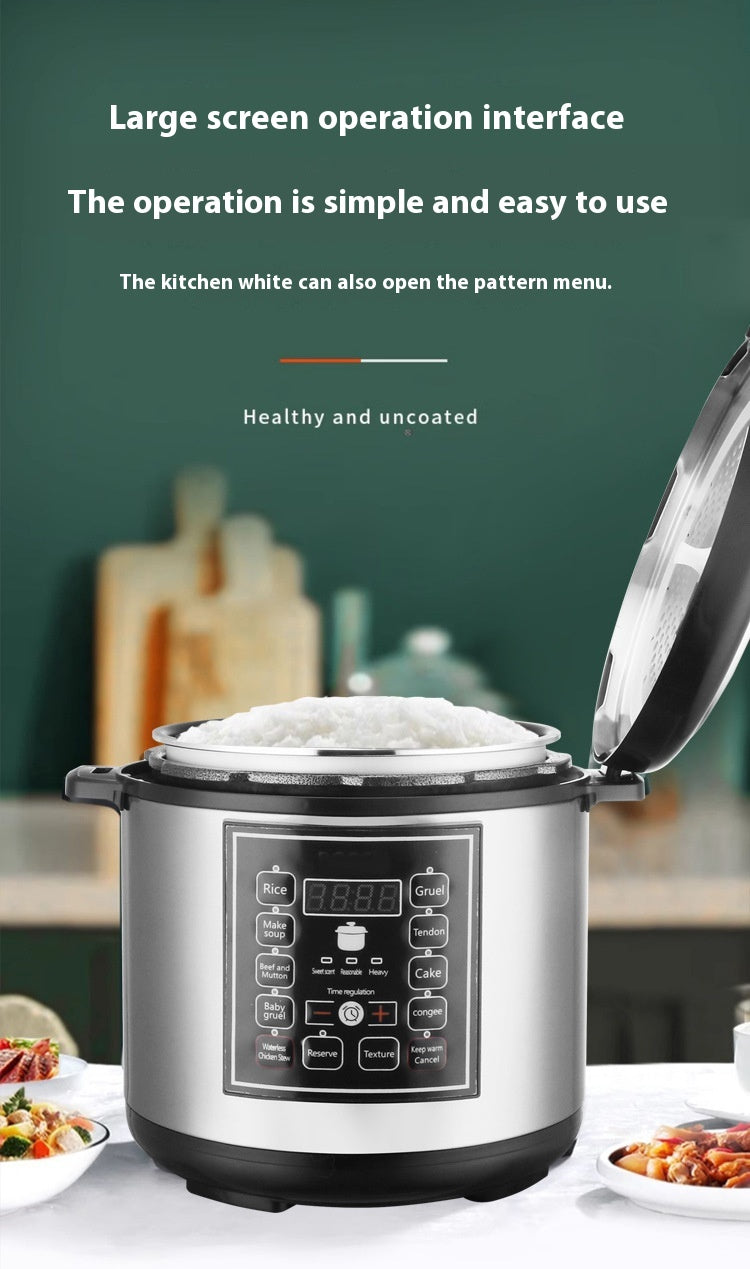 5L Multifunctional Electric Pressure Cooker With Timer For Home Use