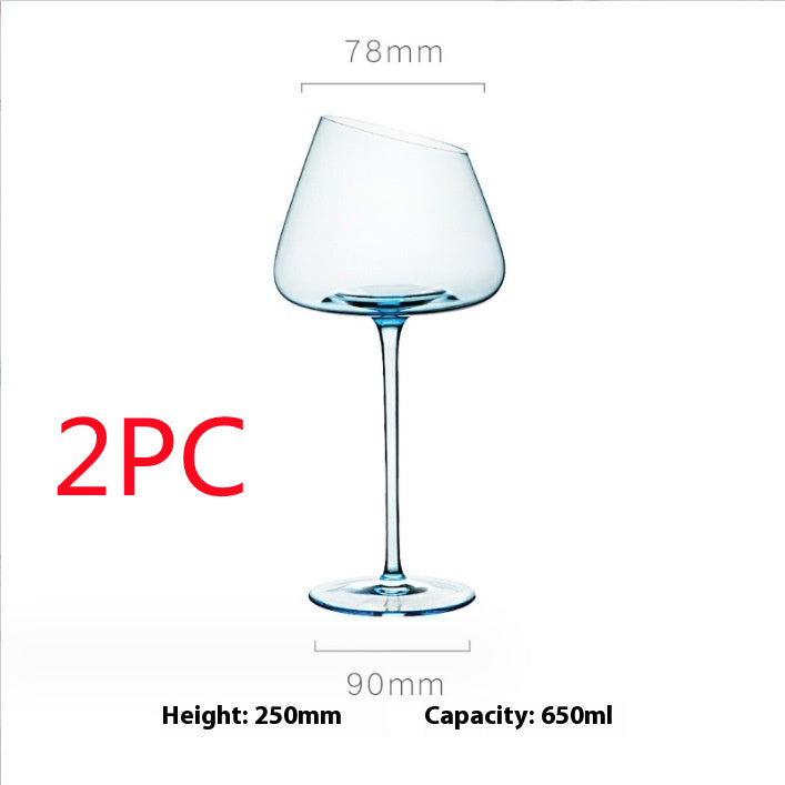 Klein Blue Crystal Goblet for Red Wine
