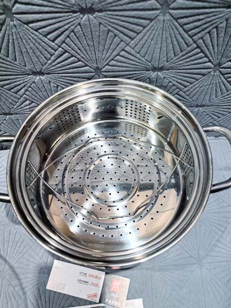 304 Stainless Steel Large-Capacity Stock Pot With Double Handles