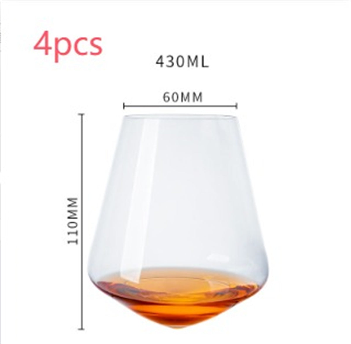Handmade Crystal Wine Tumbler Glass For Home Use