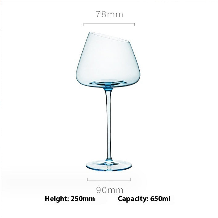 Klein Blue Crystal Goblet for Red Wine