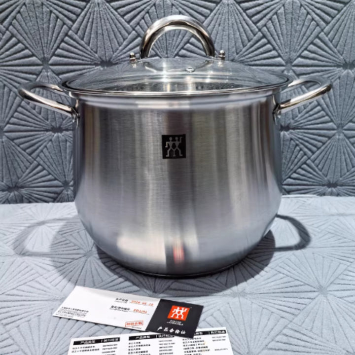 304 Stainless Steel Large-Capacity Stock Pot With Double Handles