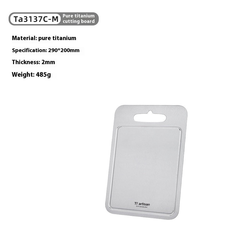 Pure Titanium Thickened Cutting Board with Groove