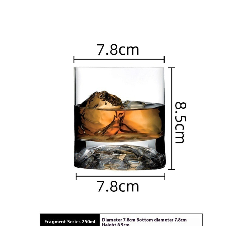 Lead-Free Crystal Whisky Tumbler Heavy-Duty Household Drinking Glass