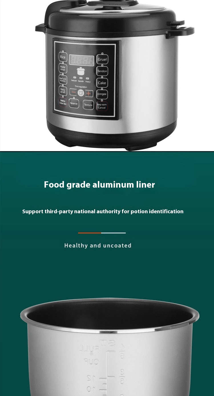 5L Multifunctional Electric Pressure Cooker With Timer For Home Use
