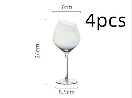 High-End Crystal Wine and Champagne Glass With Angled Rim