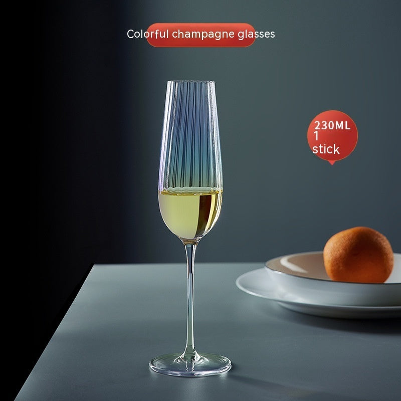 Rainbow Burgundy Crystal Wine Glass