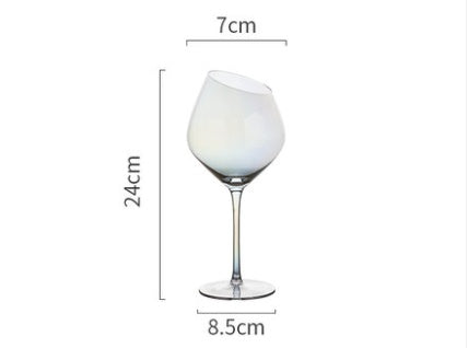 High-End Crystal Wine and Champagne Glass With Angled Rim