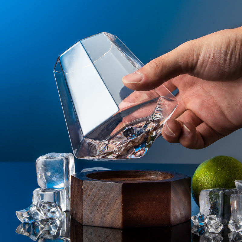 Handmade Crystal Wine Tumbler Glass For Home Use