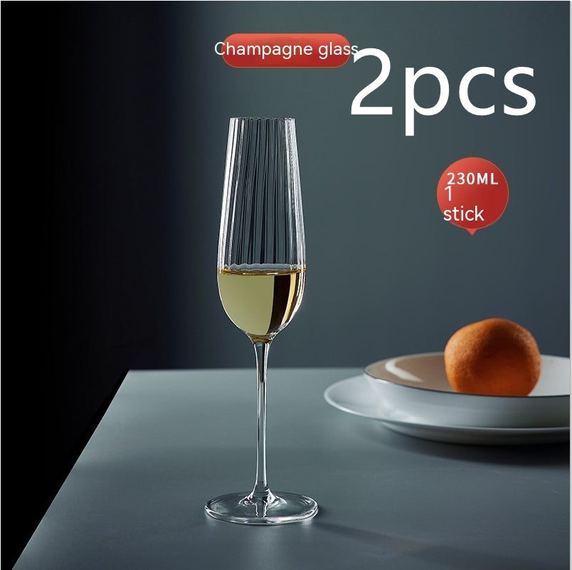 Rainbow Burgundy Crystal Wine Glass