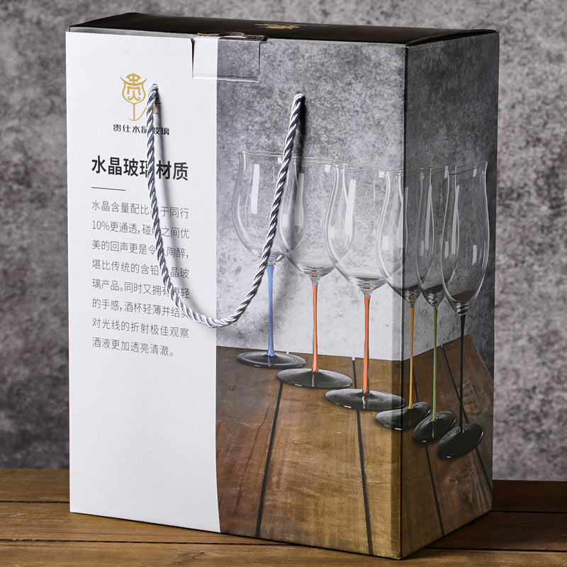 Lead-Free Crystal Red Wine Glass Set for Bordeaux Wine