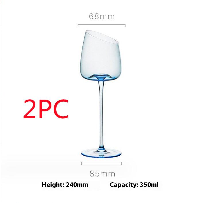 Klein Blue Crystal Goblet for Red Wine