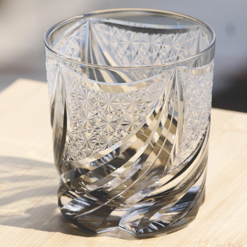 Hand-Carved Crystal Wine Glass For Home Use