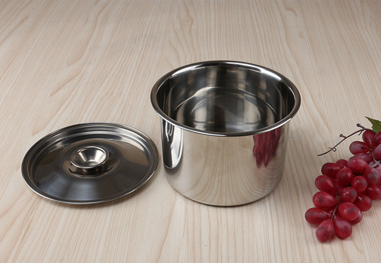 Stainless Steel Non-Magnetic Stock Pot with Seasoning Box